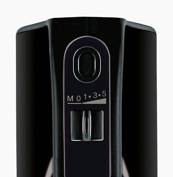 BOSCH Handmixer HomeProfessional MFQ4885DE, 2x Edelst. Besen, 1x Knethaken, schwarz, 575 W, 5 Stufen, Turbostufe, Zerkleinerer, Mixfuß, Mixbecher, Made in Europe