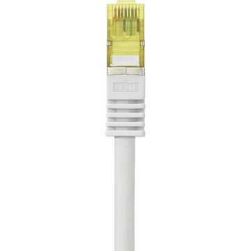 Renkforce CAT6A (mit CAT7 Rohkabel) S/FTP Netzwerkkabel 15 LAN-Kabel, (15.00 cm), mit Rastnasenschutz, Flammwidrig