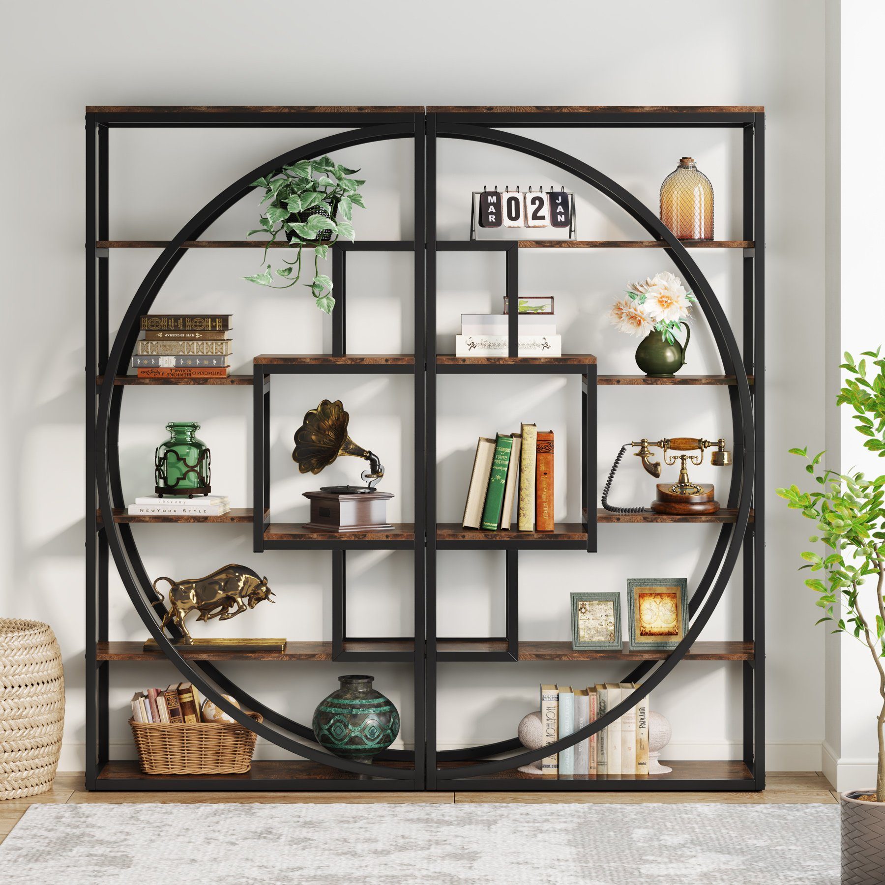 Tribesigns Regal Standregal Industrielles 5-stöckiges Bücherregal, günstig online kaufen