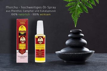 BOHORIA Massageöl MORCHU Ätherisches Öl Spray aus Pfefferminz, Menthol, Eukalyptus 50 ml