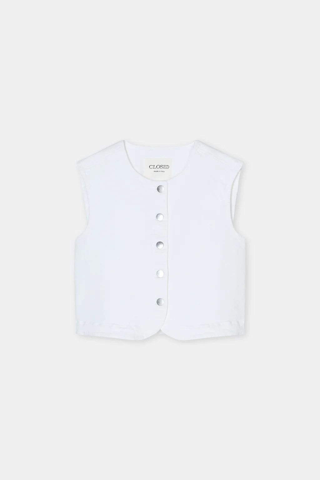 CLOSED Langarmbluse Denim-Weste aus hochwertiger Baumwolle