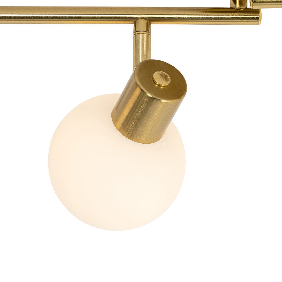Qazqa LED Aufbaustrahler Anouk, ohne Leuchtmittel, Warmweiß, QAZQA Aufbau­spot, e14, gold, Glas, Art Deco