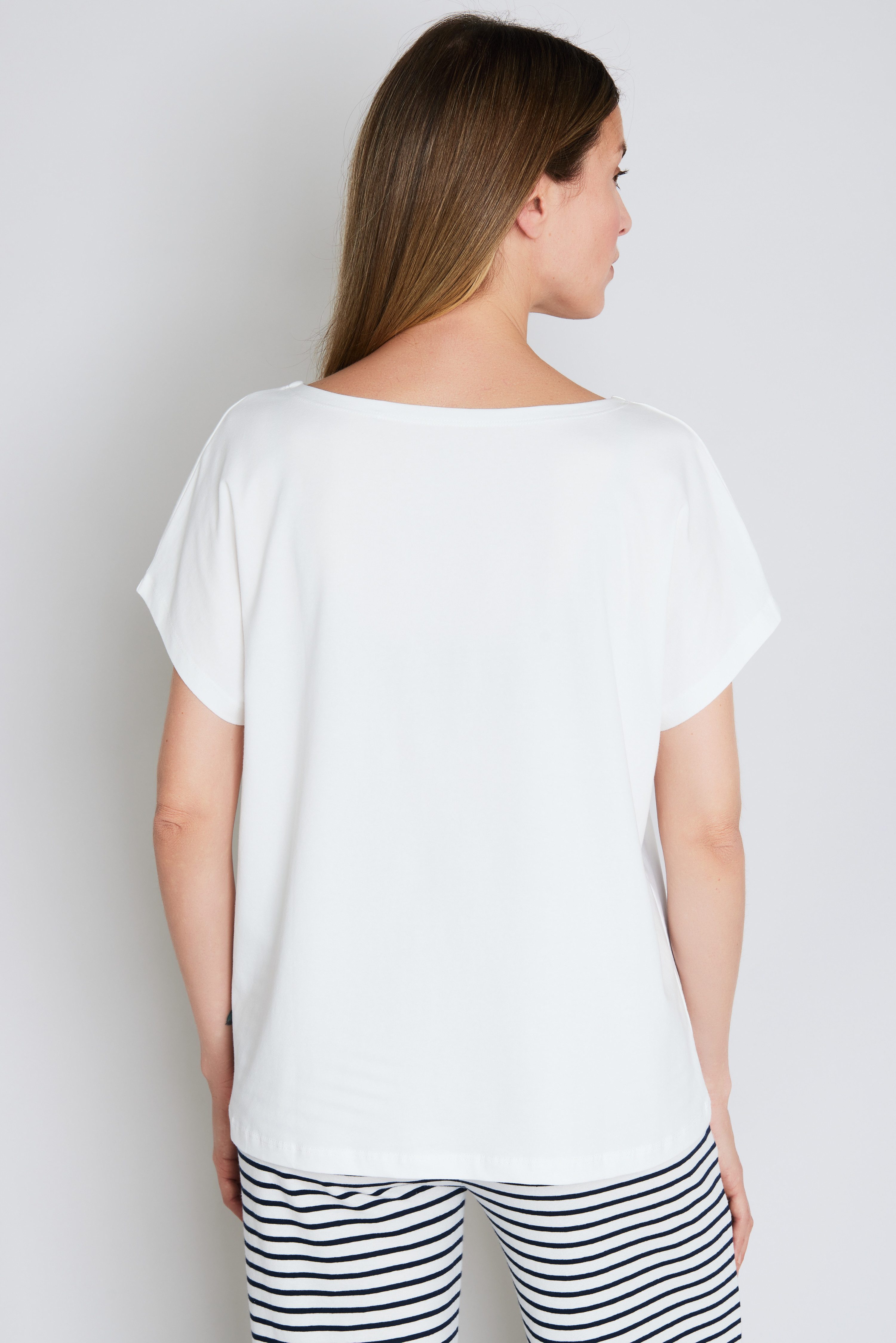 JOOP! T-Shirt Cosy Rundhalsausschnitt, kurzärmelig, Cotton-Stretch