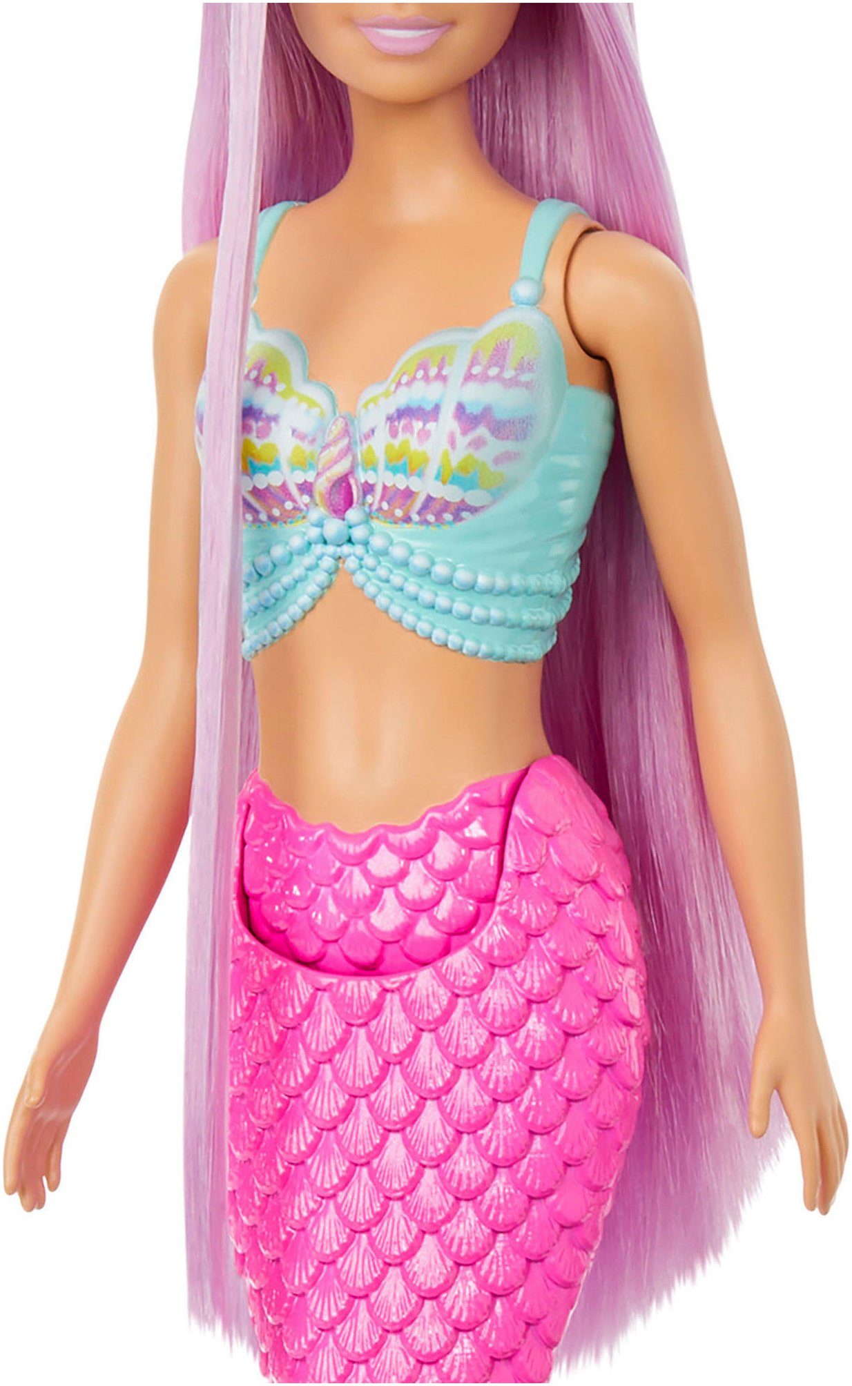 Barbie Meerjungfrauenpuppe Meerjungfrau mit langem rosafarbenem günstig online kaufen
