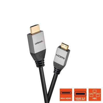 Celexon HDMI auf Mini HDMI Kabel mit Ethernet - 2.0a/b 4K 2,0m HDMI-Kabel, (200 cm), Professional Line