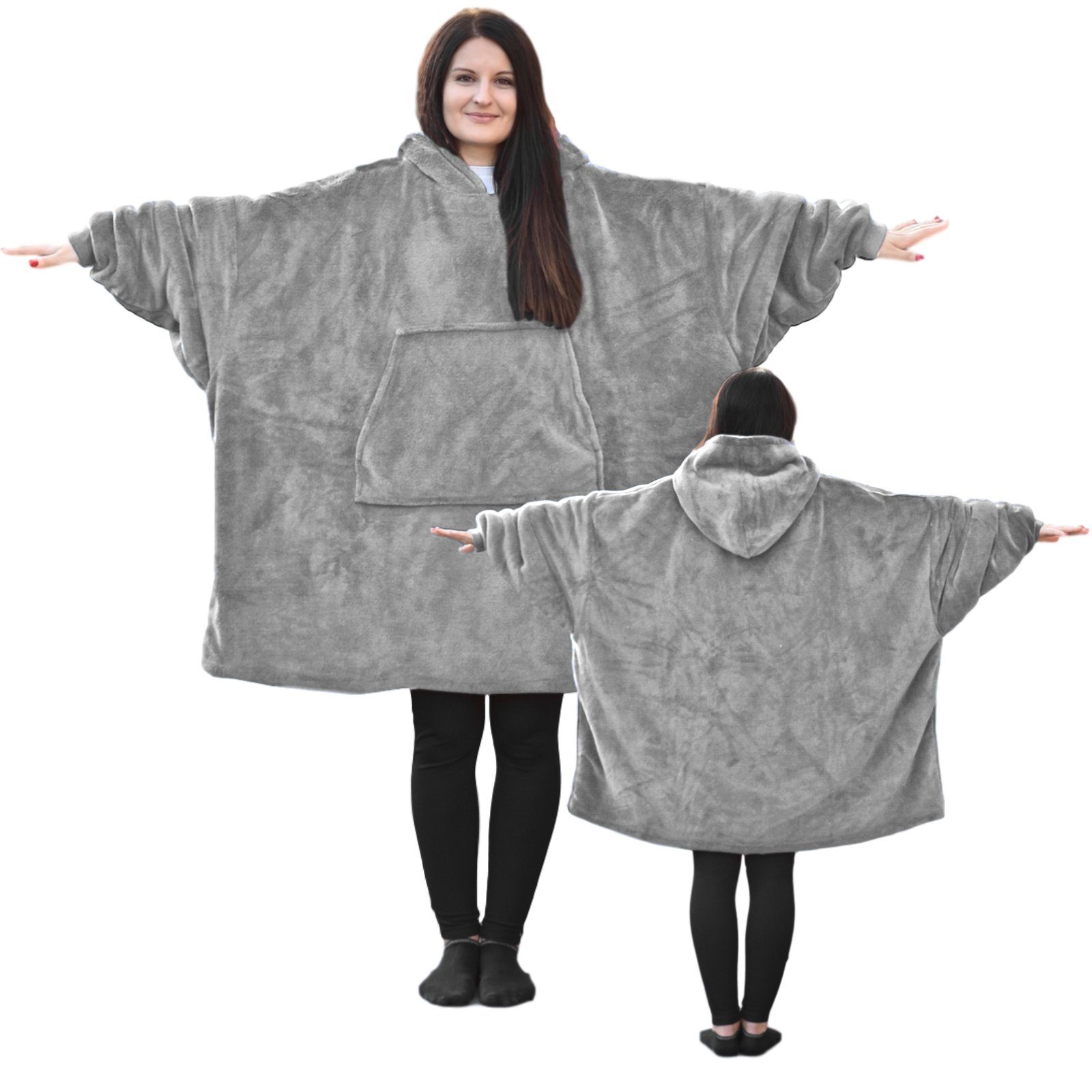 Für Herren, & Polyester 3XL Bademantel - Übergröße Damen Flanell-Bademantel Hellgrau Kuscheliger - HOMELEVEL