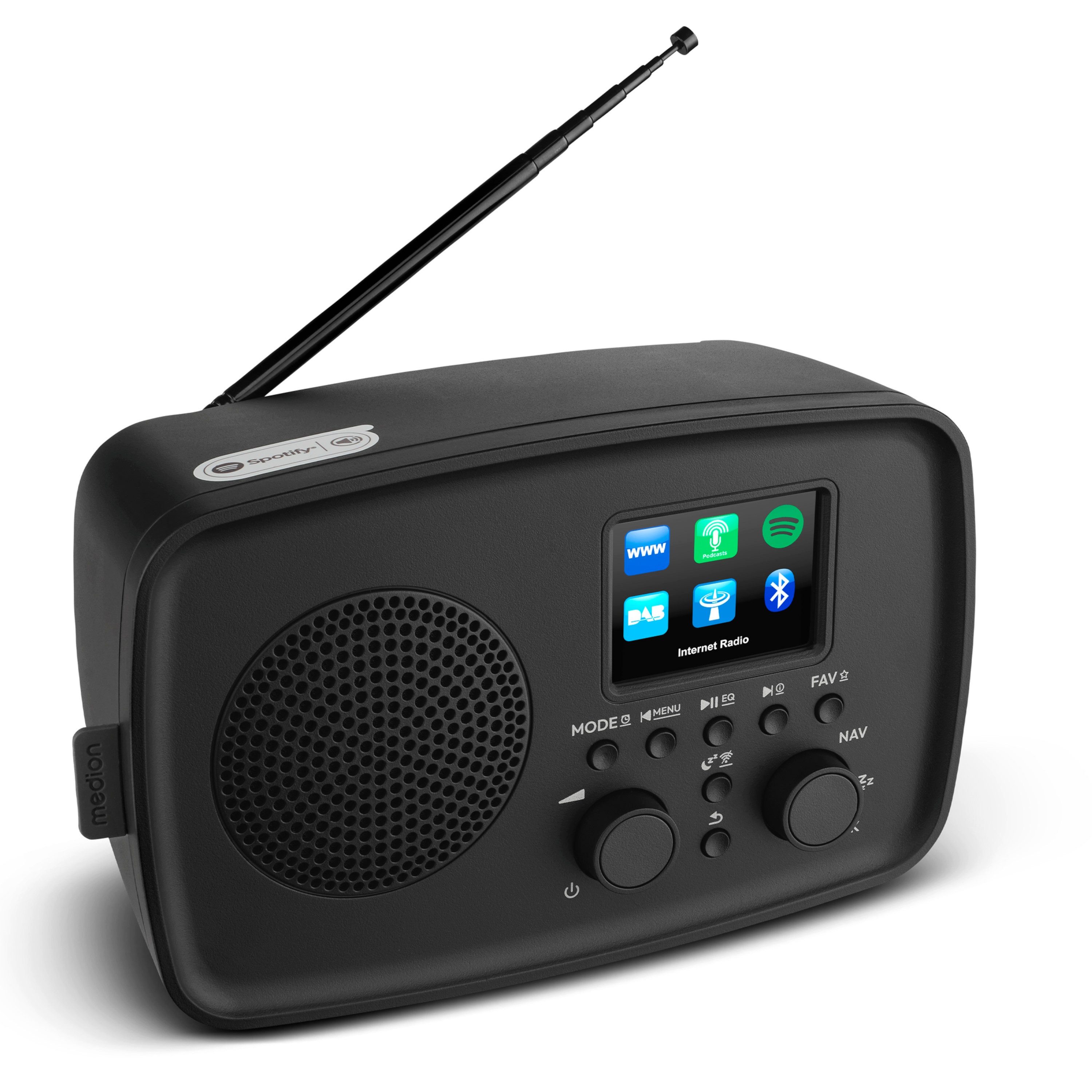 Medion® MEDION LIFE Internetradio IRE-1 (MD89318) Radio (DAB+/UKW-Empfang, Senderspeicher, 5 Watt (RMS)