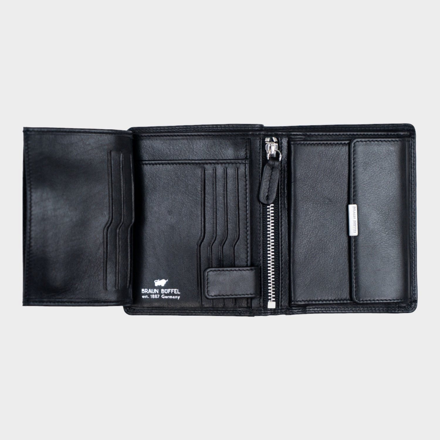 Braun Büffel Geldbörse GOLF RFID Geldbörse H 7 Kartenfächer + Loop schwarz