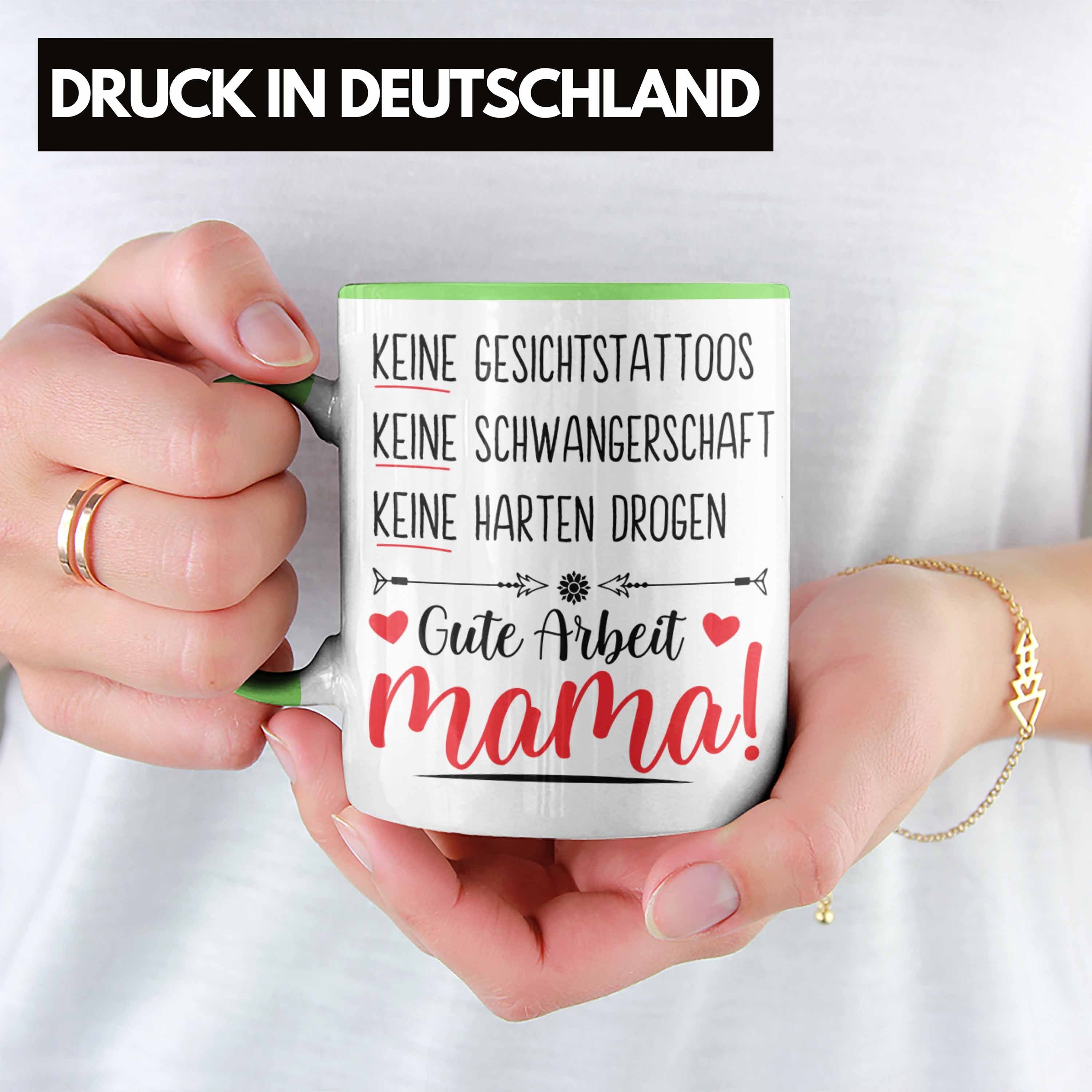 Trendation Grün Trendation Muttertag Spruch Tasse Keine Schwangerschaft - Gesichtstatoos Tasse Mama Kaffeetasse Muttertagsgeschenk Keine Geschenk