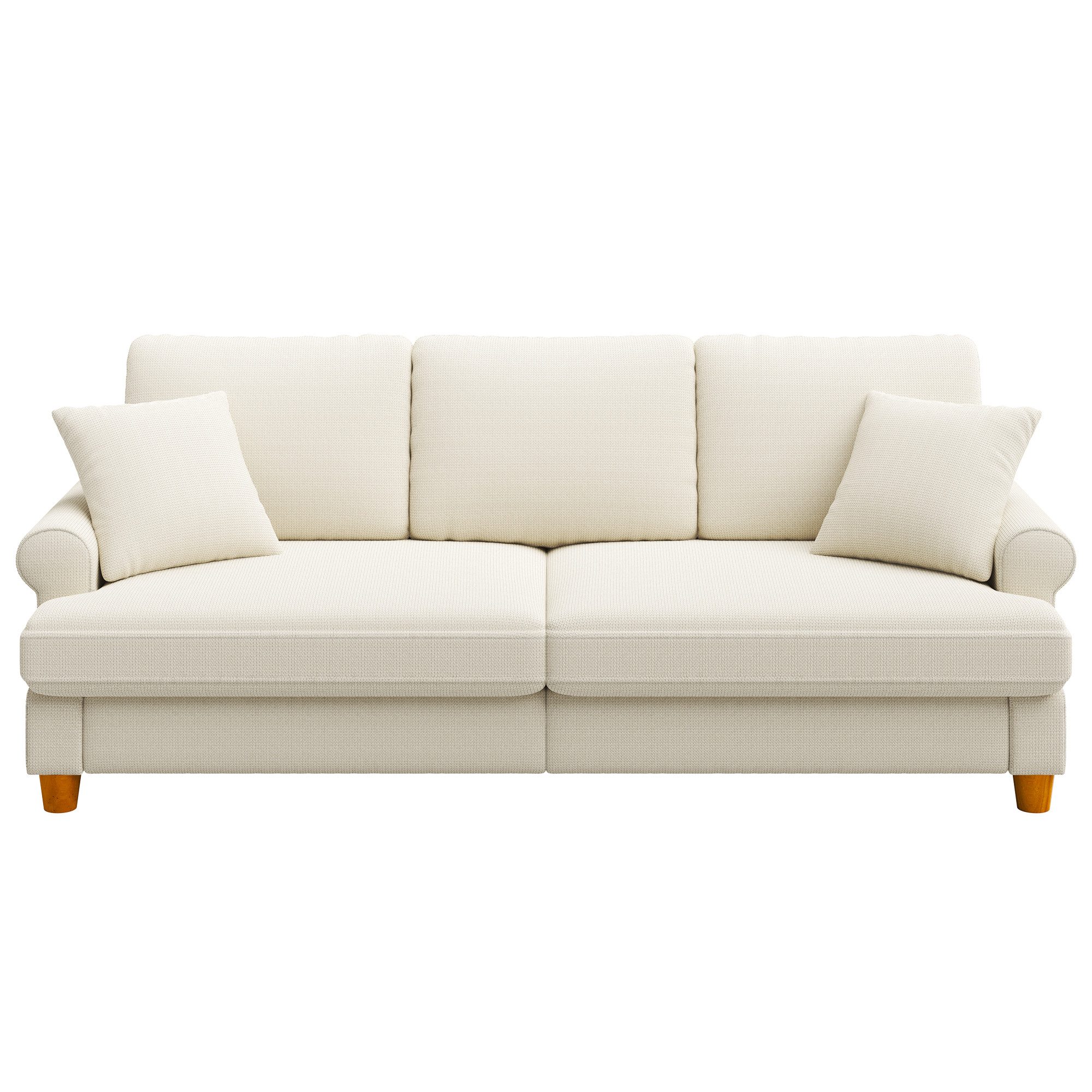 ToteBox Big-Sofa Dreisitzer Chenille Sofa 220cm Federkern + Massivholz+Atmu günstig online kaufen