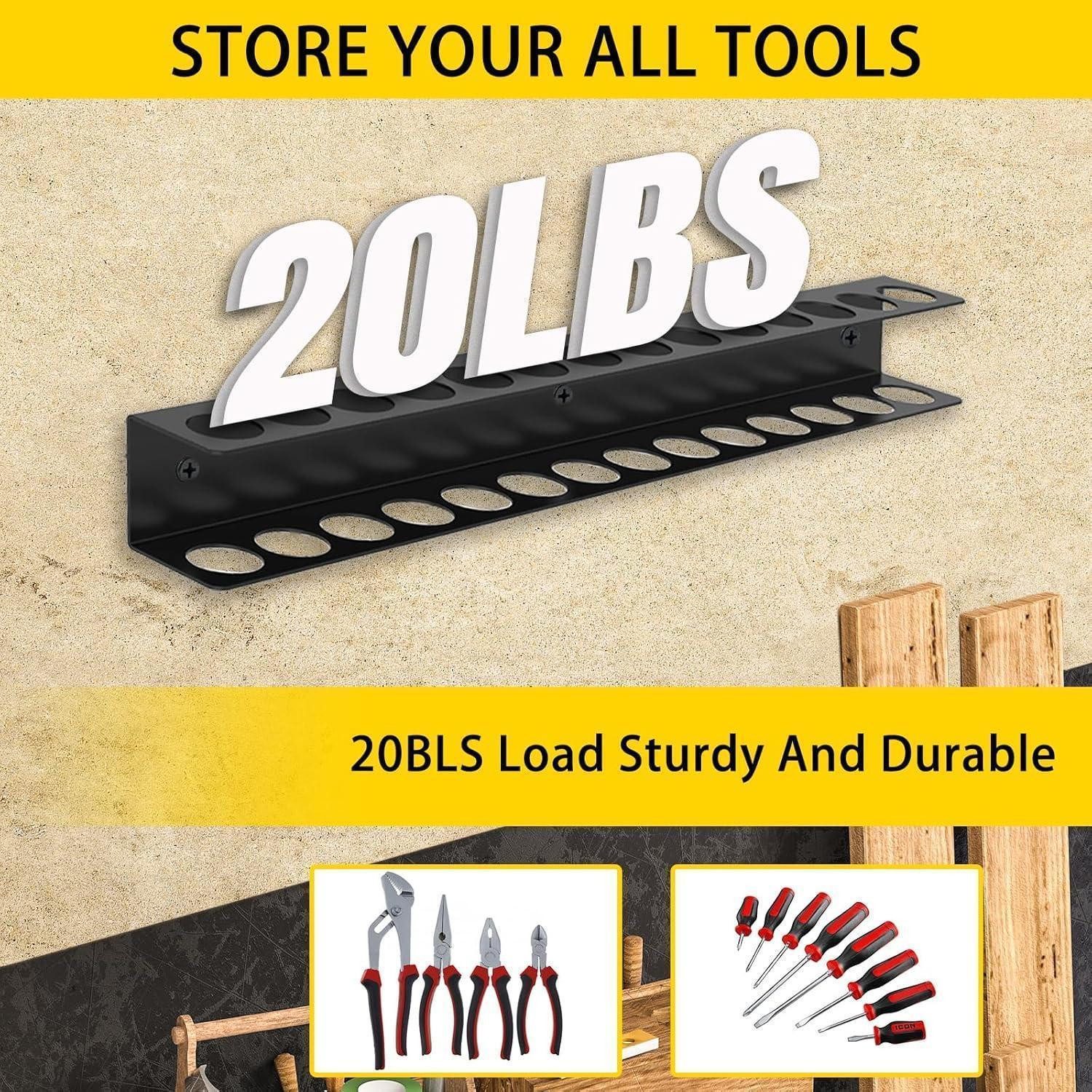 LuxusKollektion Werkzeughalter Werkzeughalter Wand 14 Löcher für Schraubendreher und Zangen