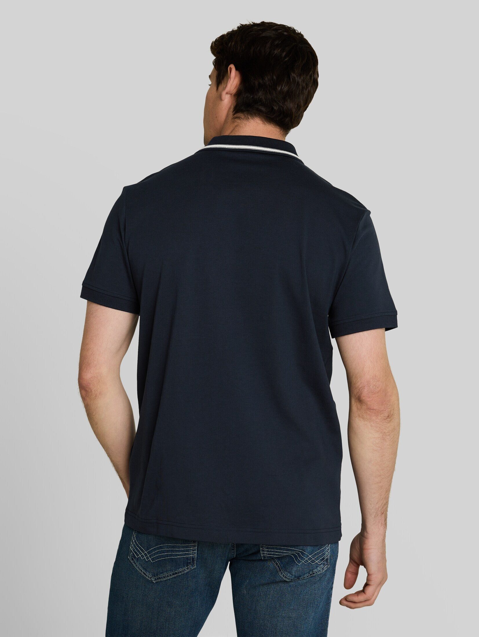 TOM TAILOR Poloshirt Poloshirts Jersey Poloshirt mit Logo-Badge