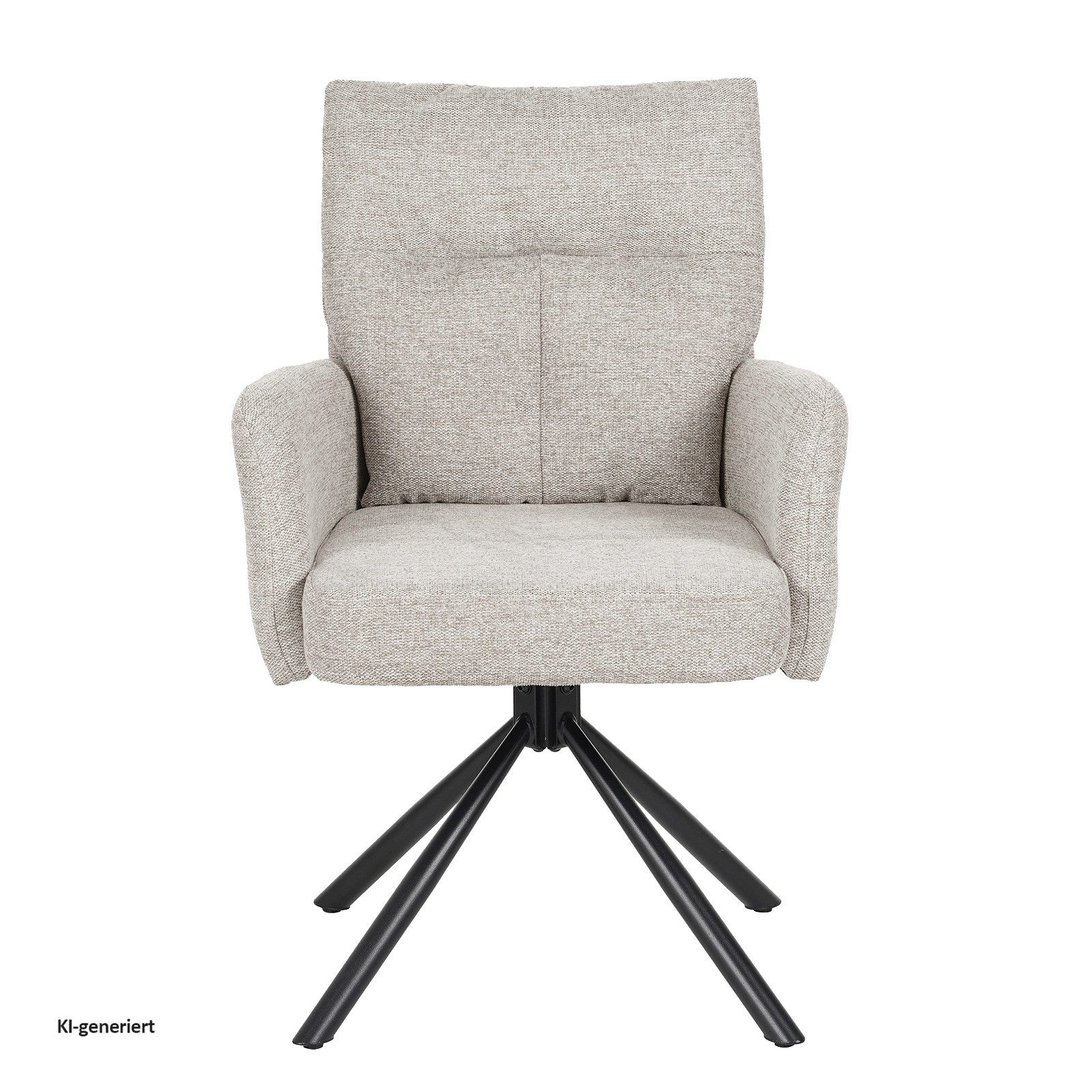 HTI-Living Esszimmerstuhl Esszimmerstuhl Kyra Beige 2er-Set (Set, 2 St), Drehstuhl Auto-Return – Bild 4 von 5
