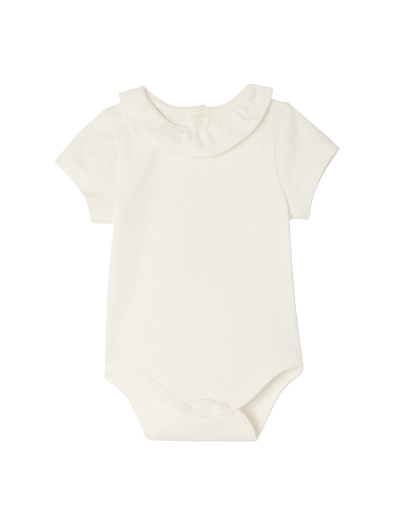 vertbaudet Blusentop Baby Kurzarm-Bodys 2er-Pack, Rueschenkragen