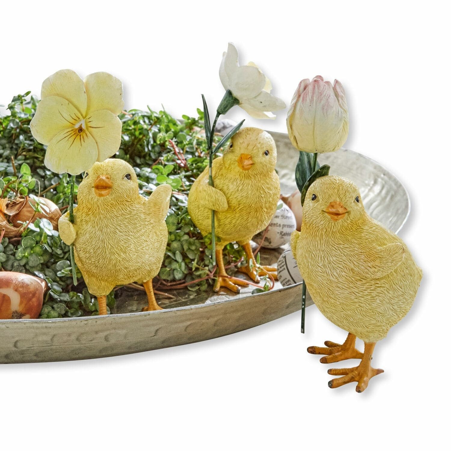 Mirabeau Osterfigur Küken 3er Set Duerre gelb