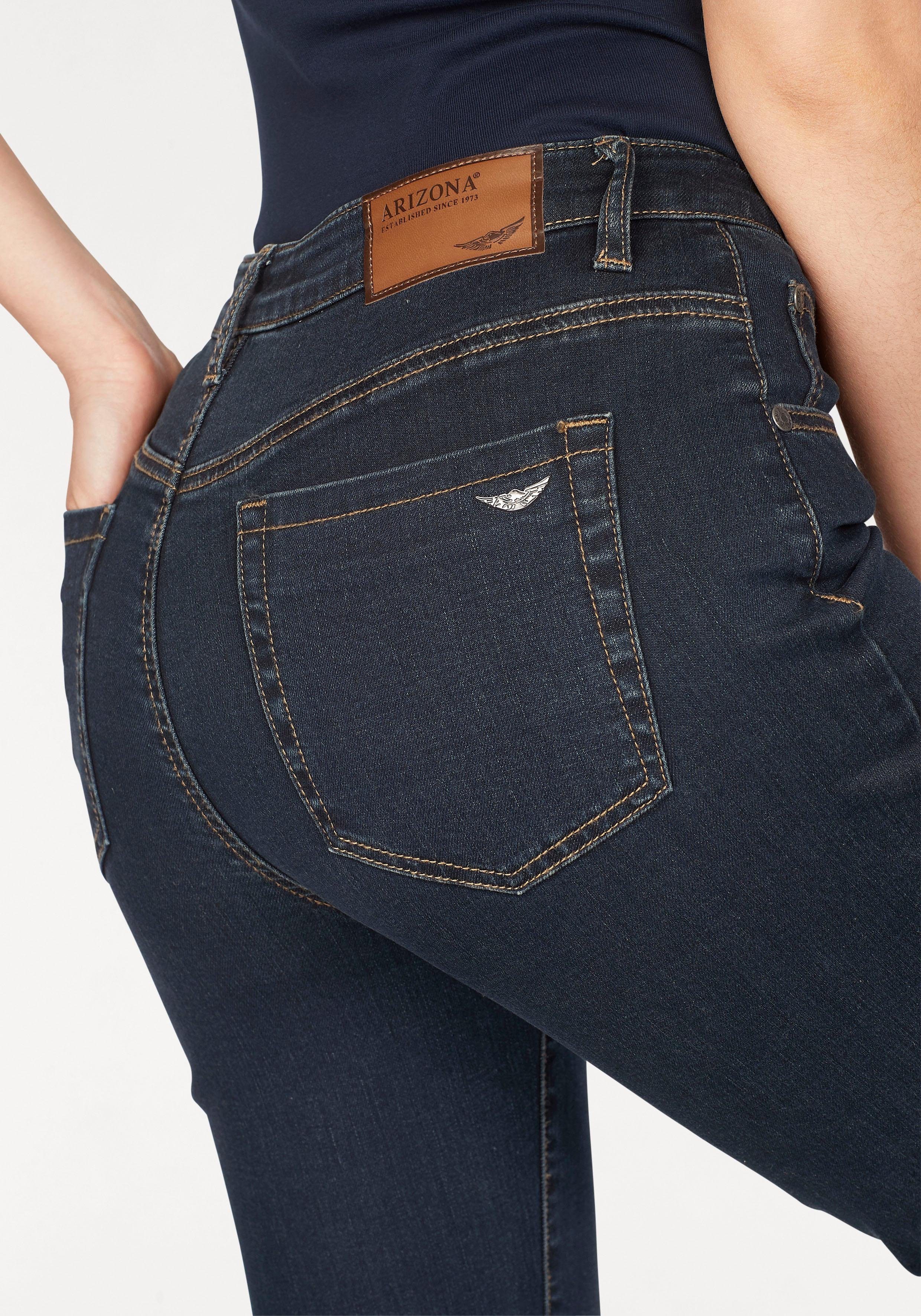 Arizona Gerade Jeans Curve-Collection hohe Leibhöhe, rinsed Waschung, cleaner Look