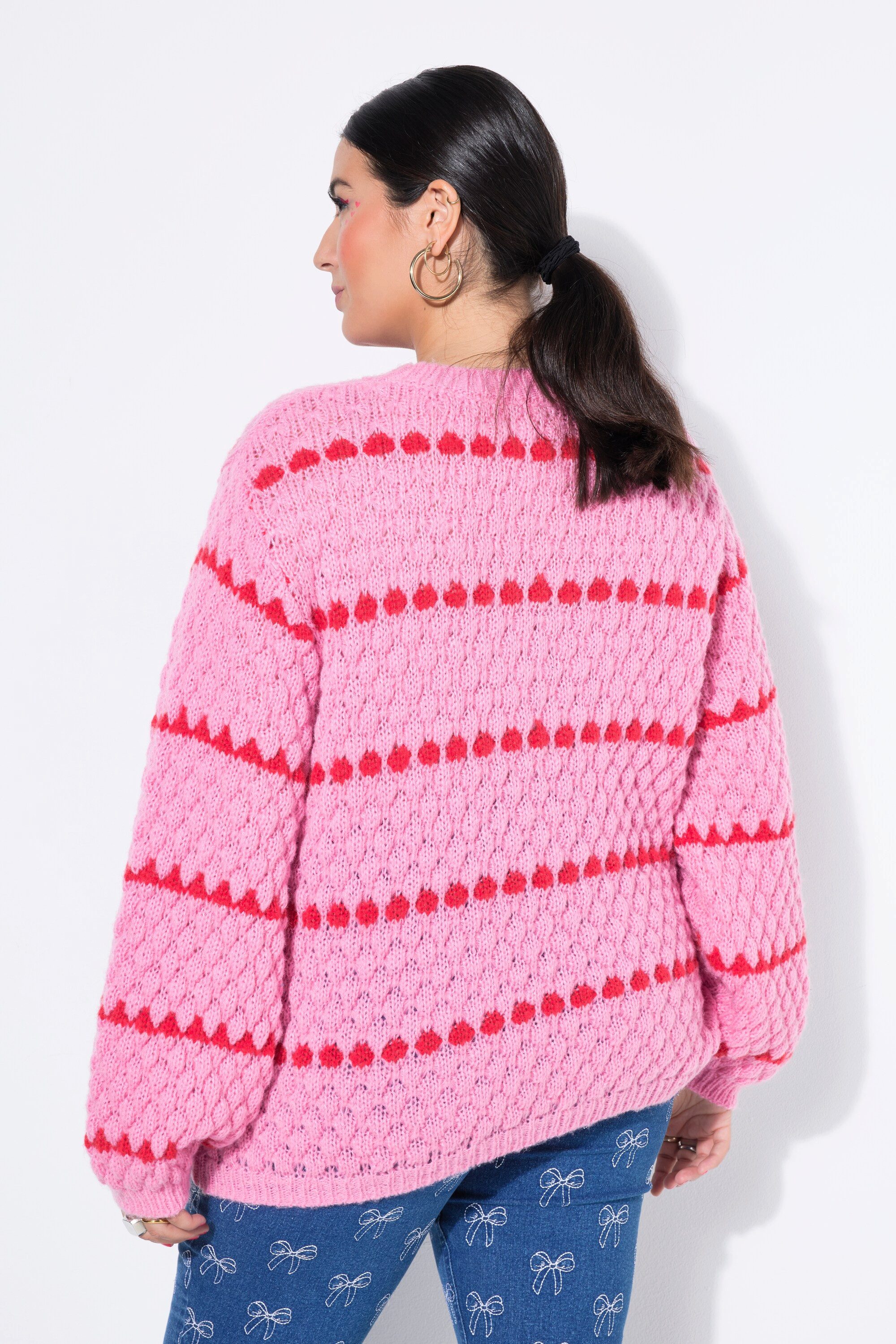 Studio Untold Strickpullover Pullover Boxy Shape Bubble-Struktur