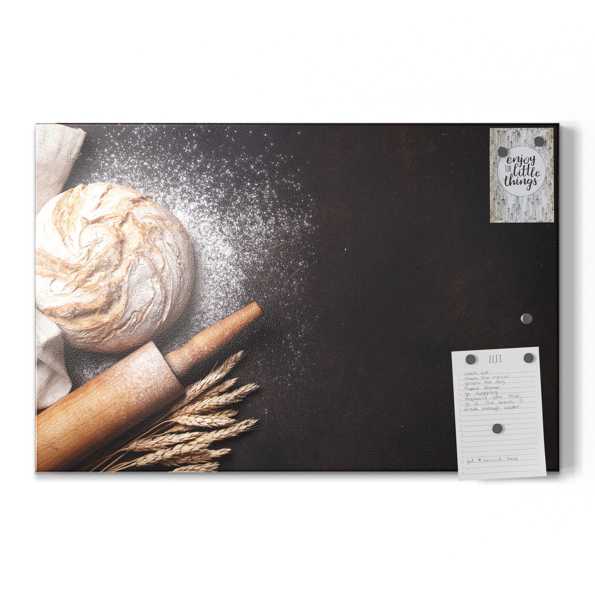 DEQORI Magnettafel 'Brot mit Nudelholz ', günstig online kaufen