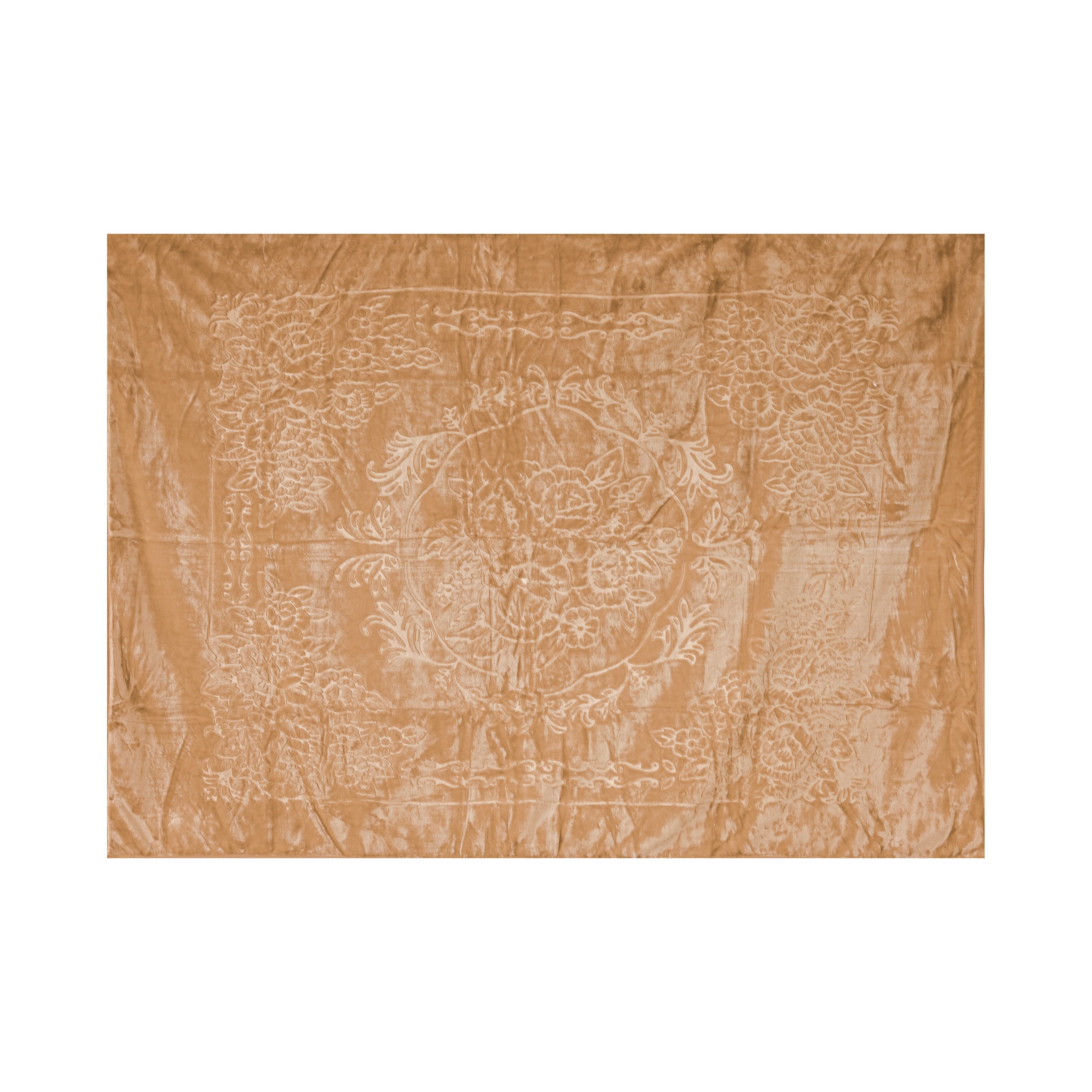 Wolldecke Extra Weich 160x220 cm, Blumen Muster Waschmaschinengeeignet, Almina