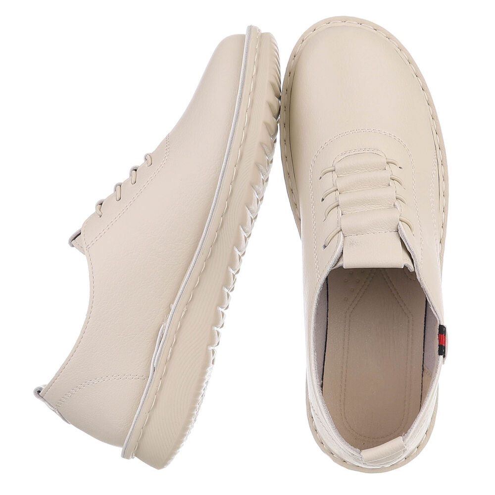 Ital-Design Komfortabler Damenschuh für Alltag und Freizeit Slipper (91554578) Flach Slipper in Creme