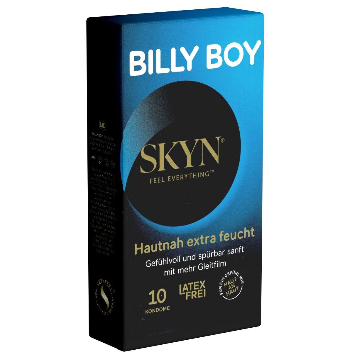 Billy Boy Kondome Feucht mit, SKYN Hautnah 10 latexfreie Extra mit St., Kondome Packung Gleitgel viel