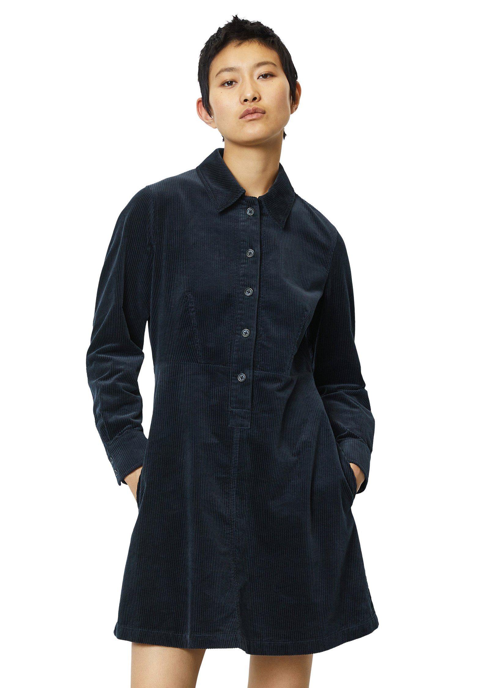 Marc O'Polo Blusenkleid aus Organic Cotton blau