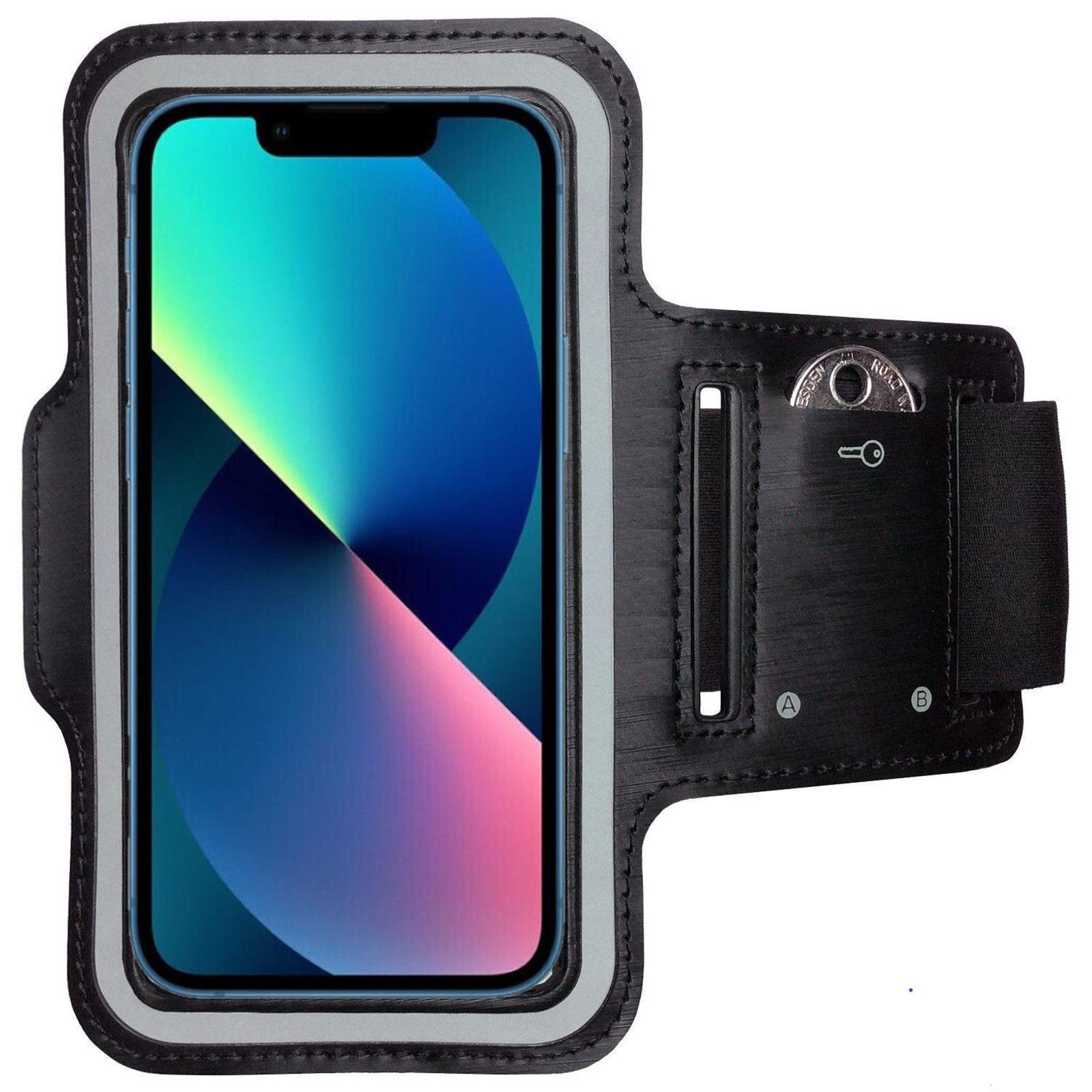 CoverKingz Handyhülle Sportarmband für Apple iPhone 13 Mini Handy Fitness Hülle Armband, Sport Schutzhülle Schlüsselfach Handyhülle Jogging Schutztasche Etui