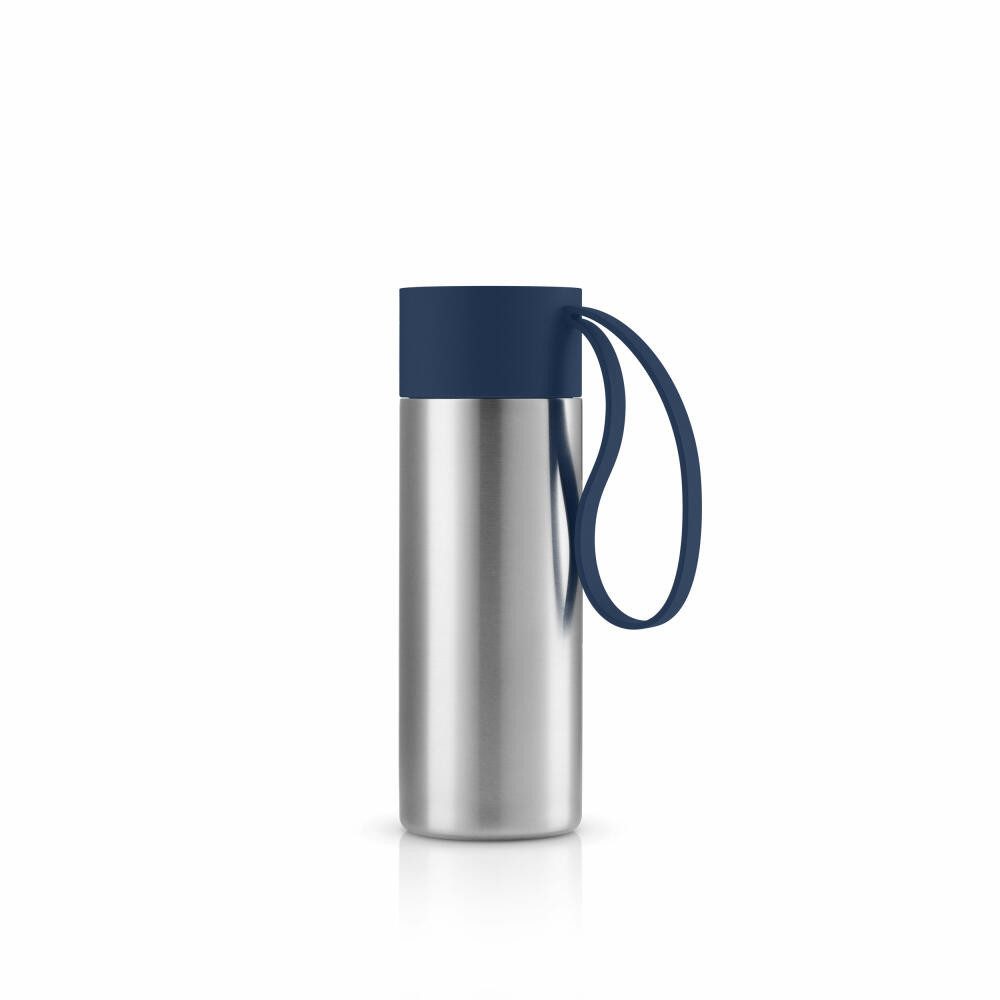 Eva Solo Thermobecher To Go Cup Navy Blue, 350 ml, Edelstahl, Kunststoff, Silikon