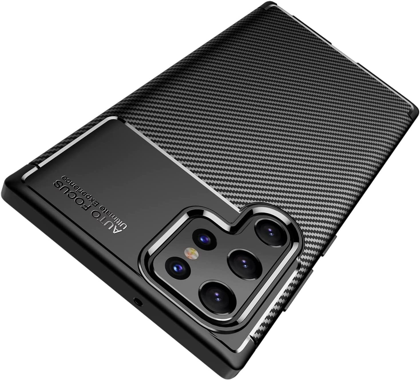 AVANA Handyhülle für Samsung Galaxy S22 / Plus / Ultra Hülle Silikon Schutzhülle Case, Slim Cover, Bumper, Carbon Optik
