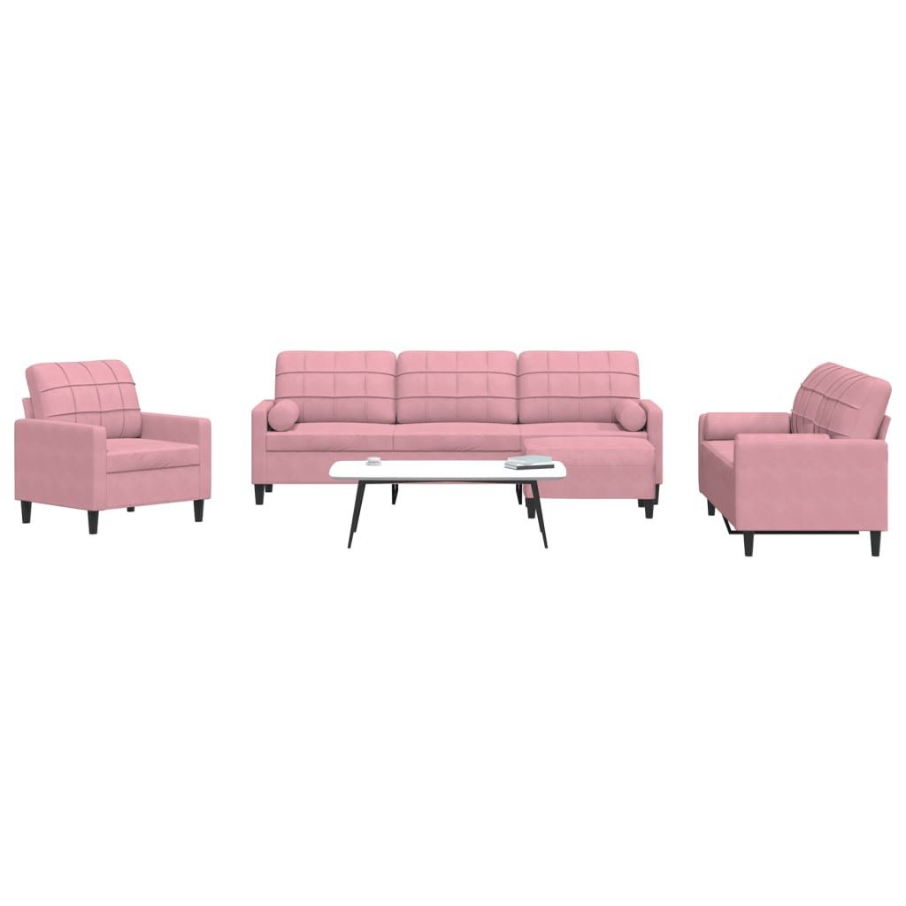 vidaXL Sofa 4-tlg. Sofagarnitur mit Kissen günstig online kaufen