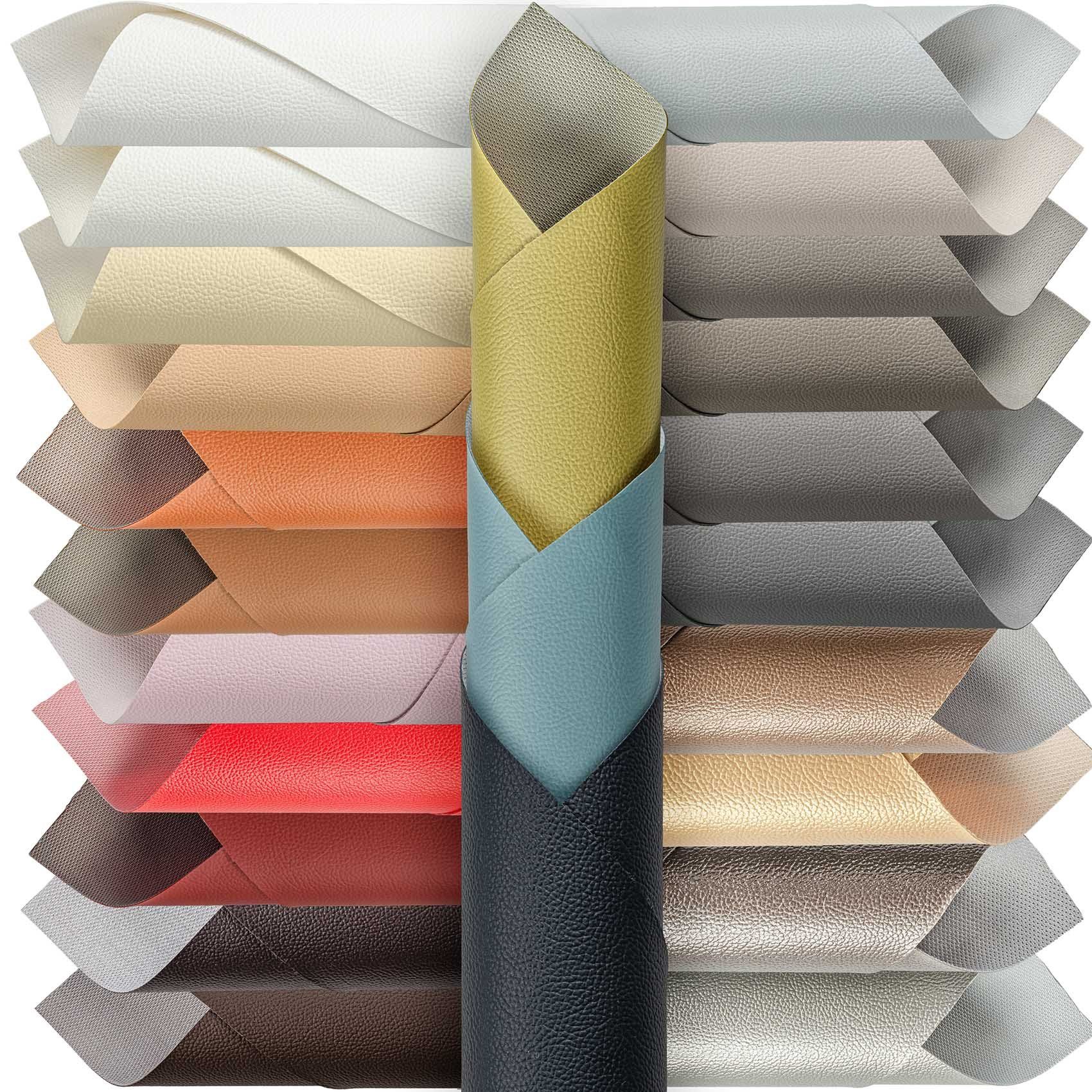 ANRO Stoff Kunstleder Polsterstoff Lederimitat zum Nähen & Beziehen, Wasserundurchlässig Robust Hochwertig Kreativkunstleder Möbelstoff