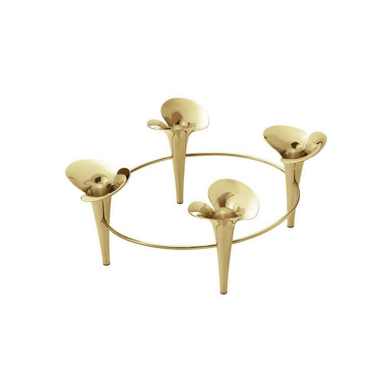 Georg Jensen Kerzenhalter Bloom Botanica Goldfarben