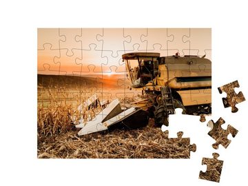 puzzleYOU Puzzle Landwirtschaftliche Maschine: Ein Mähdrescher, 48 Puzzleteile, puzzleYOU-Kollektionen Landwirtschaft