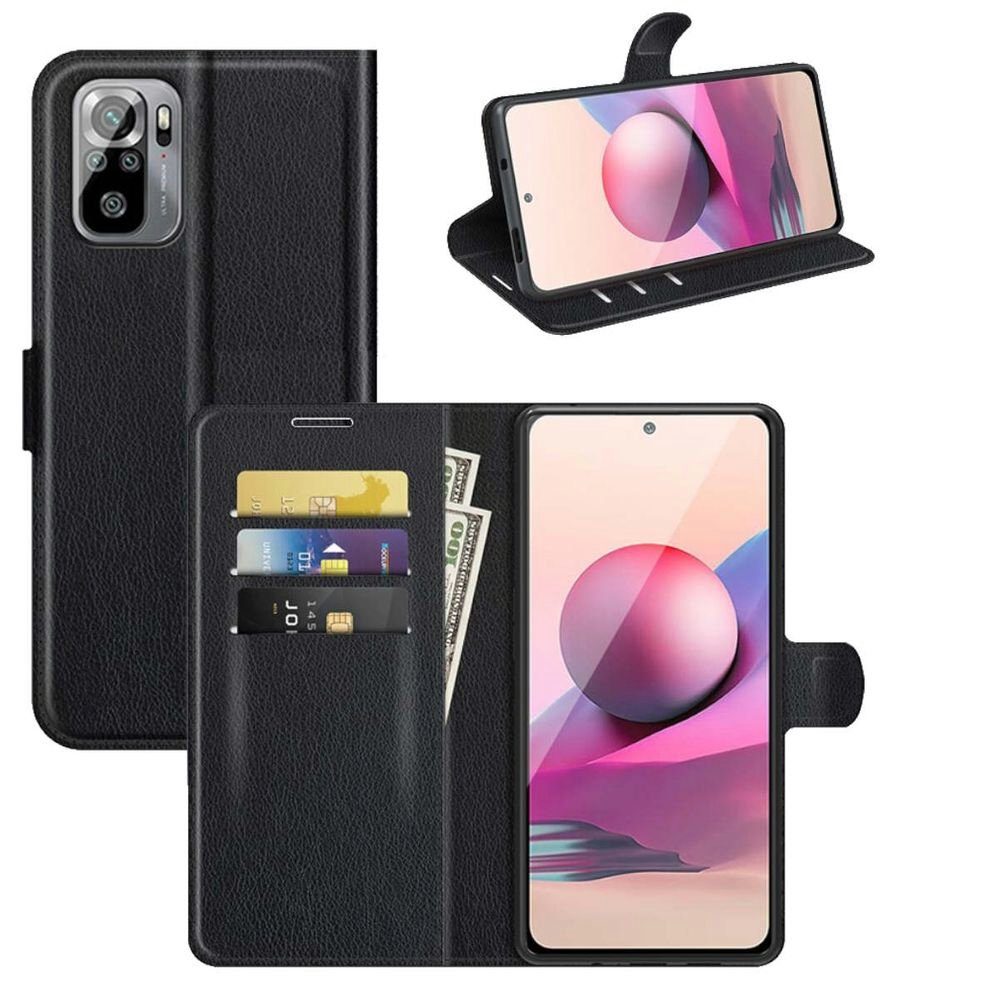 Wigento Handyhülle Für Xiaomi Redmi Note 10 5G Handy Tasche Wallet Premium Schutz Hülle Case Cover Etuis Neu Zubehör