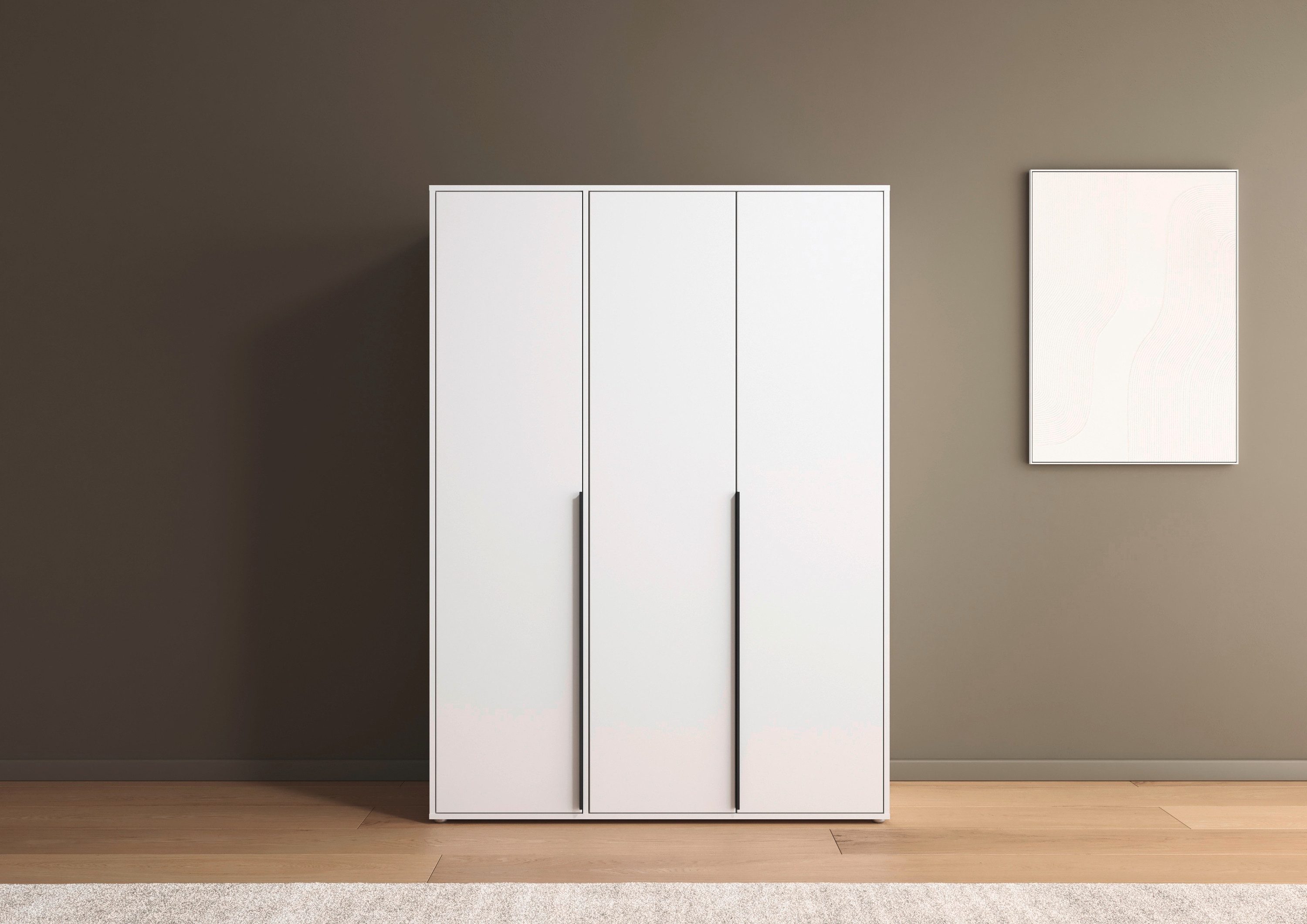 Drehtürenschrank Kleiderschrank Schrank Garderobe Wäscheschrank NAGATA viel Stauraum