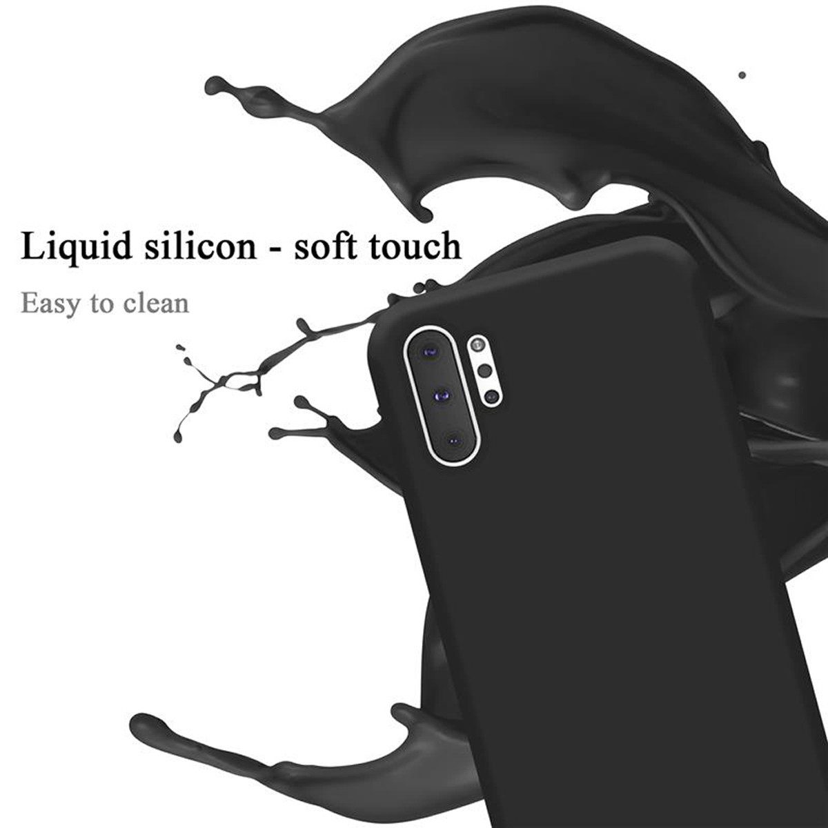 Cadorabo Handyhülle für Samsung Galaxy NOTE 10 PLUS Hülle Samsung Galaxy NOTE 10 PLUS, Flexible Hülle TPU Silikon Schutzhülle Back Cover Case