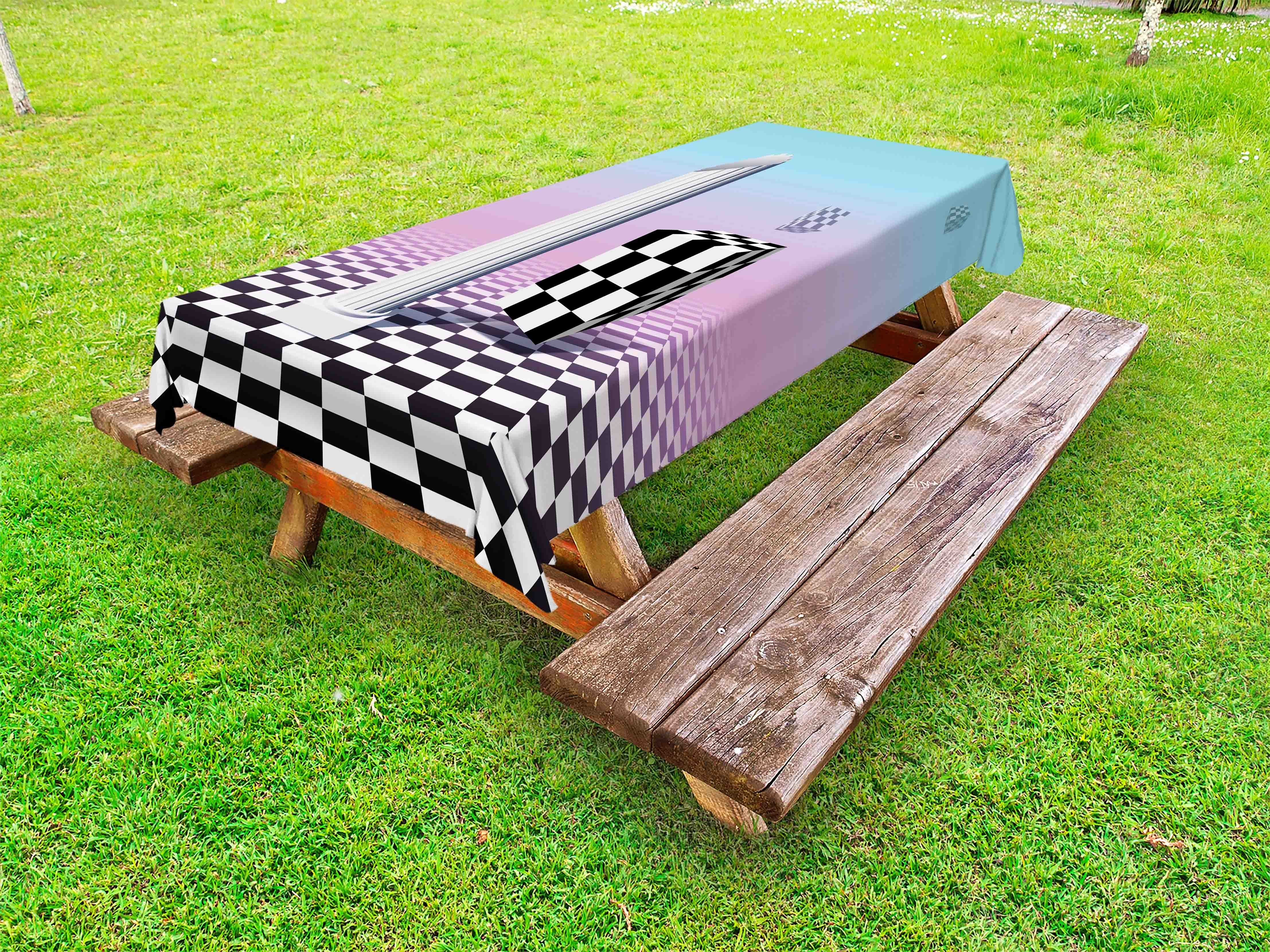 Abakuhaus Tischdecke dekorative waschbare Picknick-Tischdecke, Synthwave Vaporwave Säule Cubes | Tischdecken
