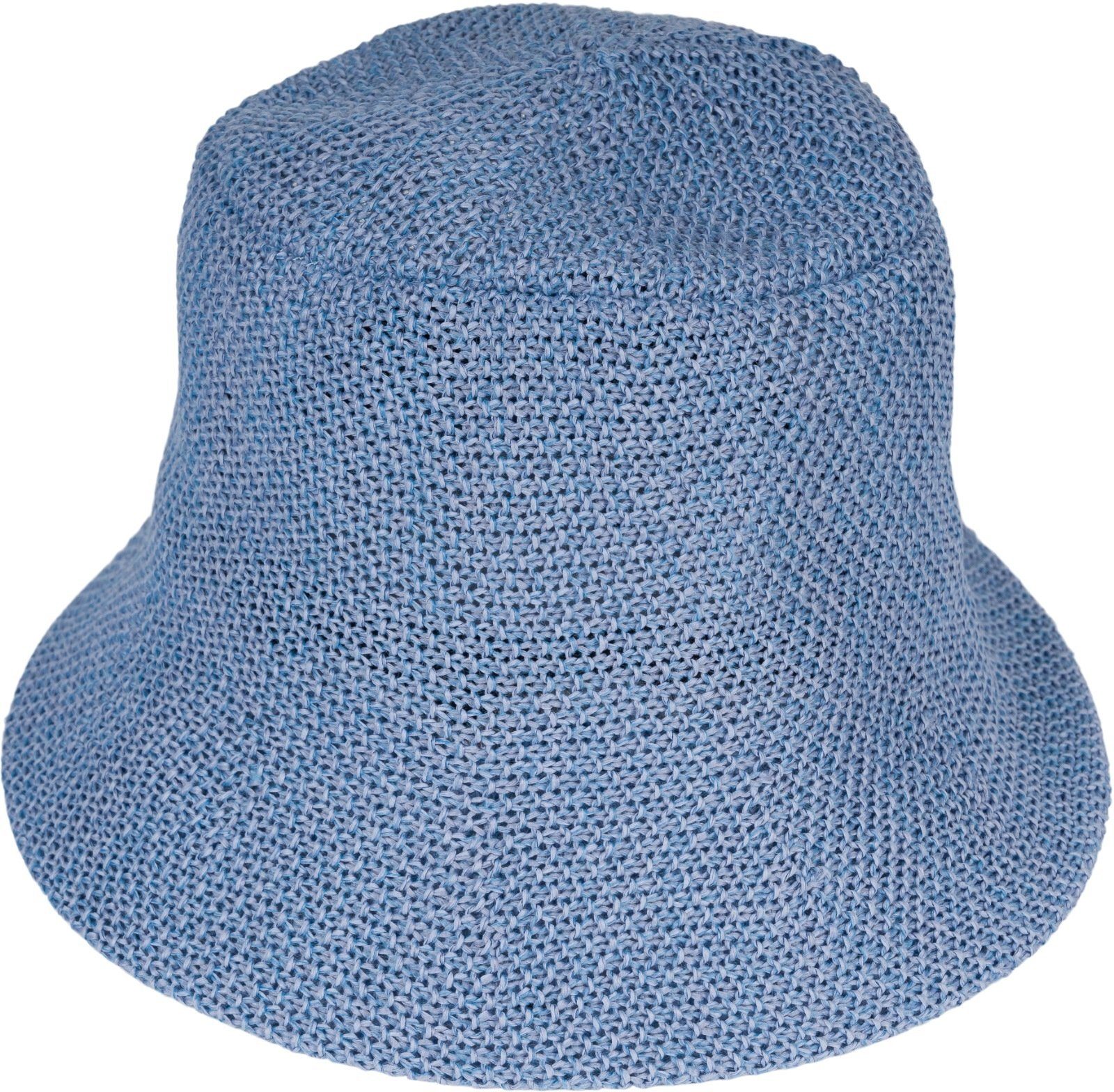 styleBREAKER Fischerhut Fischerhut aus Papierstroh - Knautschhut (1-St)