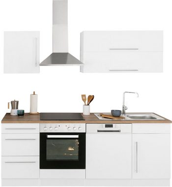 Kochstation Küchenzeile KS-Samos, mit E-Geräten, Breite 220 cm