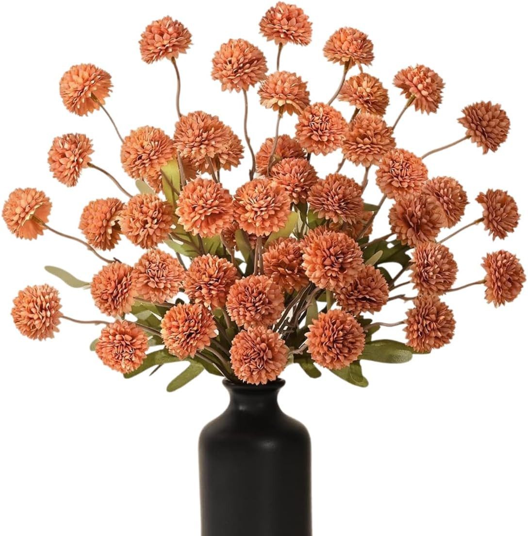 Kunstblumenstrauß Herbstblumen Künstlich Pompon Chrysantheme Kugel günstig online kaufen