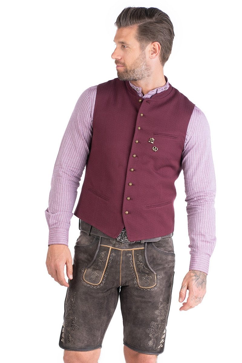 Maddox Trachtenlederhose Lederhose Herren kurz - NEUENBURG - anthrazit