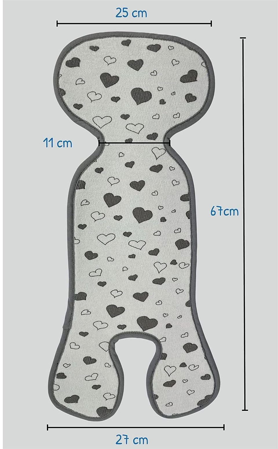 HECKBO Kinder-Sitzauflage Baby Sitzauflage für Kinderwagen, Babyschale, Buggy und Autositz