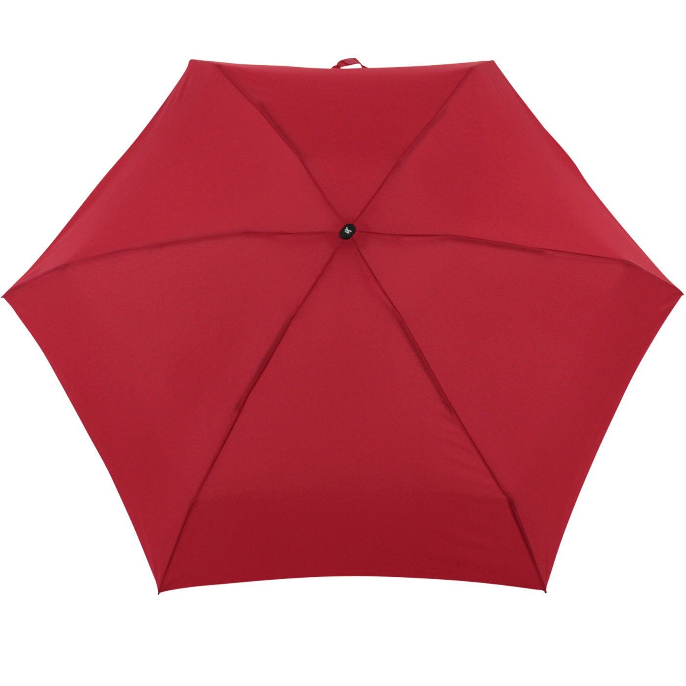 iX-brella Taschenregenschirm Super Mini super-mini mit kleiner großem, 94cm cm dunkelrot Schirm 18