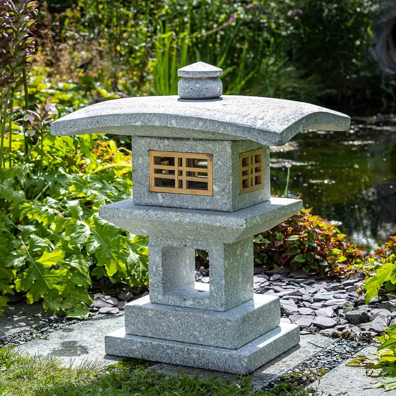 IDYL Gartenfigur Granit Kanjuji, Granit Frost, gegen ein und witterungsbeständig Naturprodukt – – sehr Regen robust UV-Strahlung. –