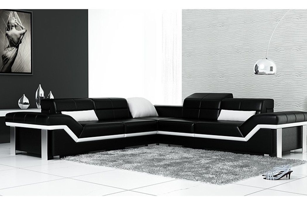 Ledersofa Ecksofa Couch L-Form Wohnlandschaft JVmoebel Ecksofa, Garnitur