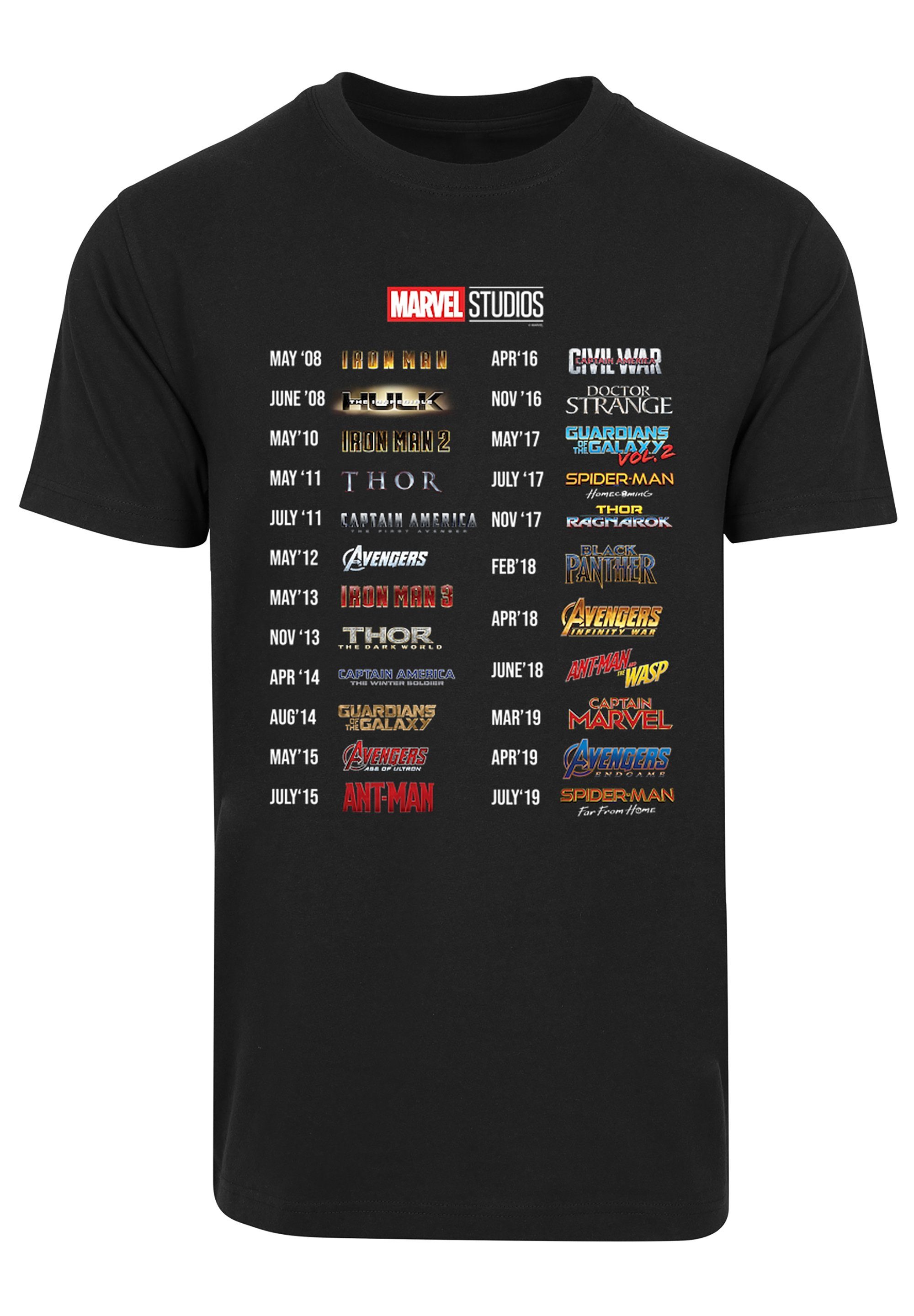Studios Print Movies T-Shirt F4NT4STIC Of 10 Marvel Years