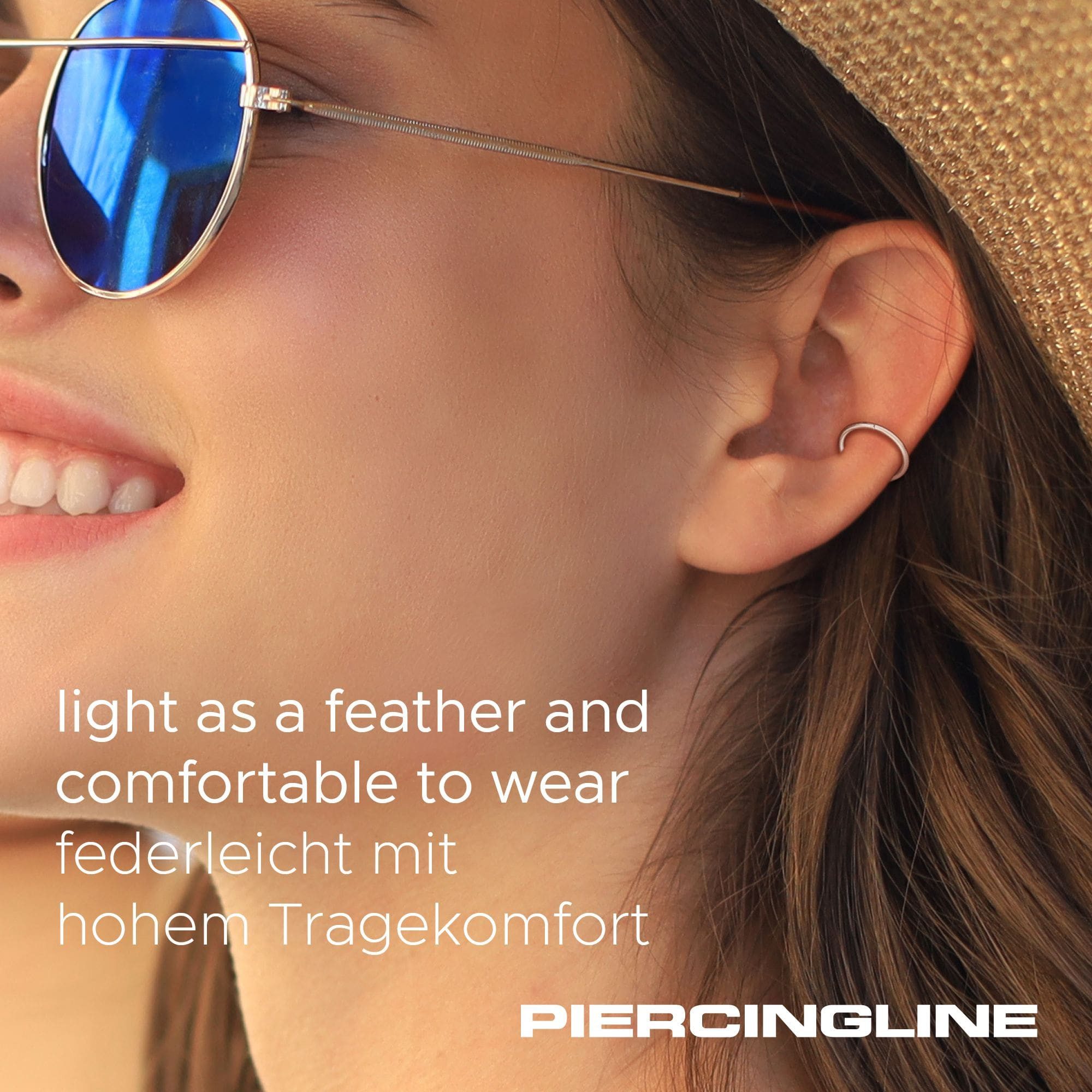 PIERCINGLINE Nasenpiercing Titan Segmentring Clicker MATT Ohrpiercing Septum Nase (Clicker, 1-tlg), Ohrpiercing für Conch, Helix, Tragus, Daith, Lobe