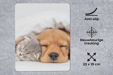 MuchoWow Mauspad Haustiere - Hund - Katze - Decke Pad (1-St), Mousepad Computer Mousepads - Maus Mat - Pad - Mausunterlage