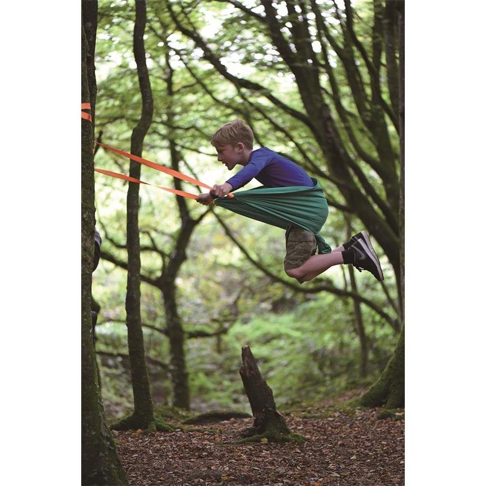 Hape Hängematte Taschen-Schaukel, Spielzeug für Draußen, Abenteuer Outdoor, Naturfreunde, Entdecker, grün