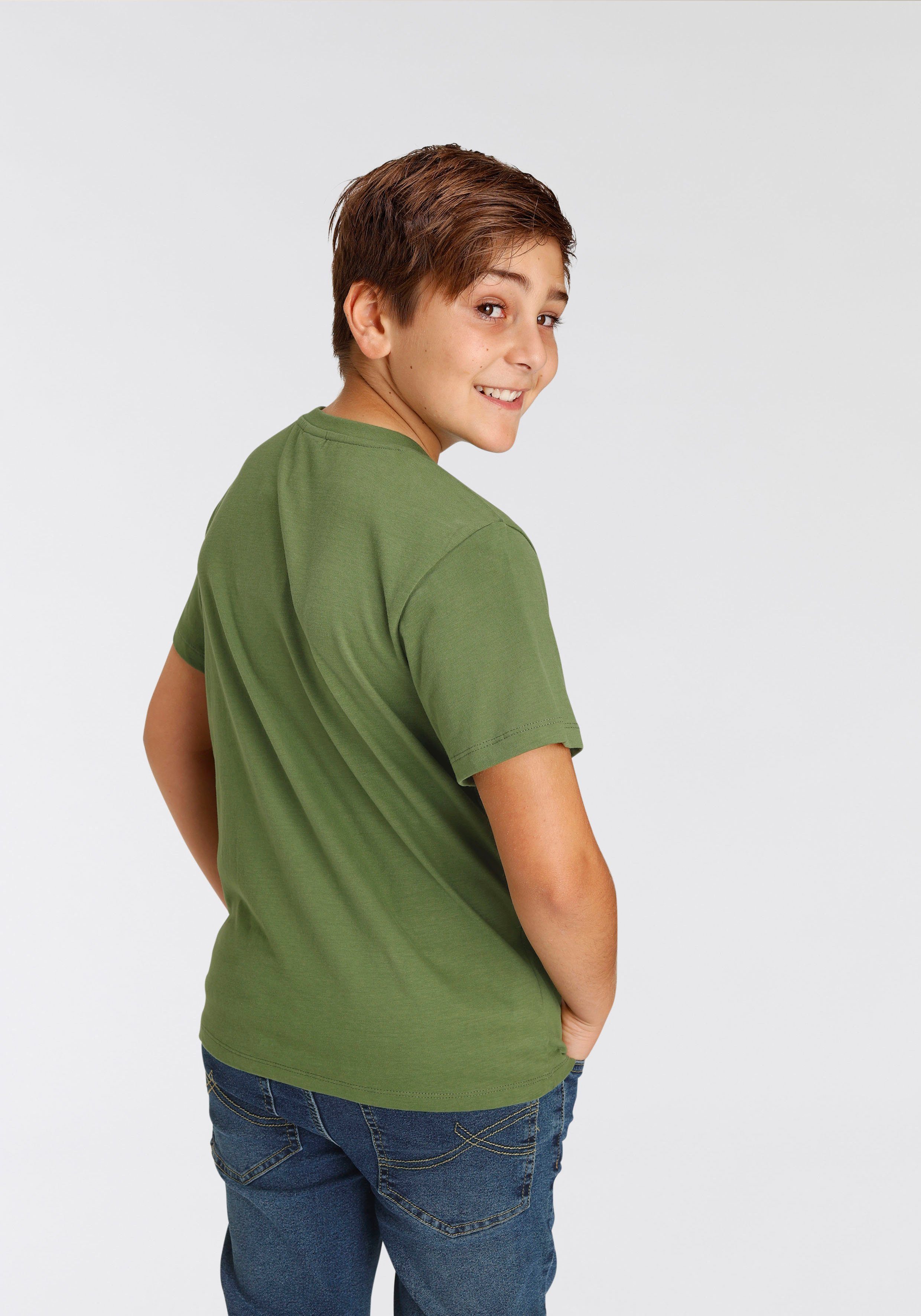 (Packung, SKATER 2-tlg) T-Shirt KIDSWORLD Drucken unterschiedlichen mit